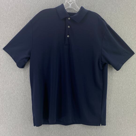 PGA Tour Other - PGA TOUR Mens Airflux Solid Golf Polo Shirt L Blue Navy